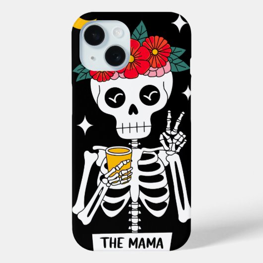 Floral Crown Skeleton - Het MAMA-ontwerp Case-Mate iPhone Case (Achterkant)