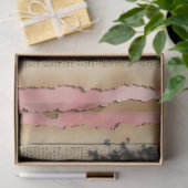 Floral Crown Woman Portrait  Decoupage Tissuepapier (Geschenk)