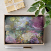 Floral-Crowned Parrot in Bloom Decoupage Tissuepapier (Geschenk)