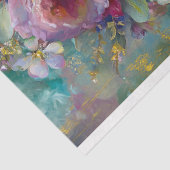 Floral-Crowned Parrot in Bloom Decoupage Tissuepapier (Detail)