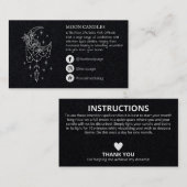 Floral Crustal Moon Candle Spell Visitekaartje (Voorkant / Achterkant)