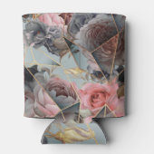 Floral crystal geometrie, waterverf lichte achterg blikjeskoeler (Achterkant)