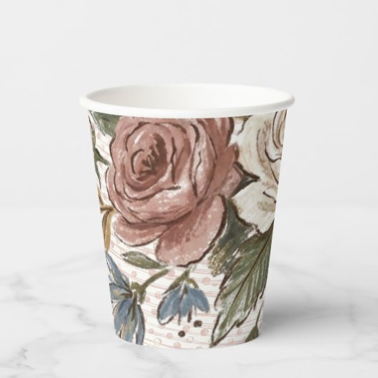 Floral Cup Papieren Bekers (Voorkant)