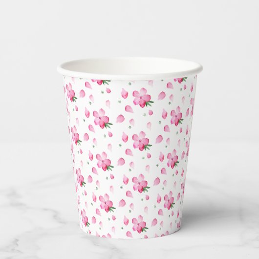 Floral cup papieren bekers (Achterkant)