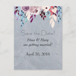 Floral Curtain Save the Date Briefkaart