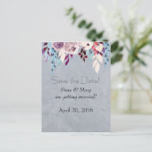 Floral Curtain Save the Date Briefkaart (Staand voorkant)