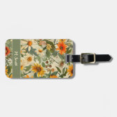 Floral Custom Bagagelabel (Voorkant horizontaal)