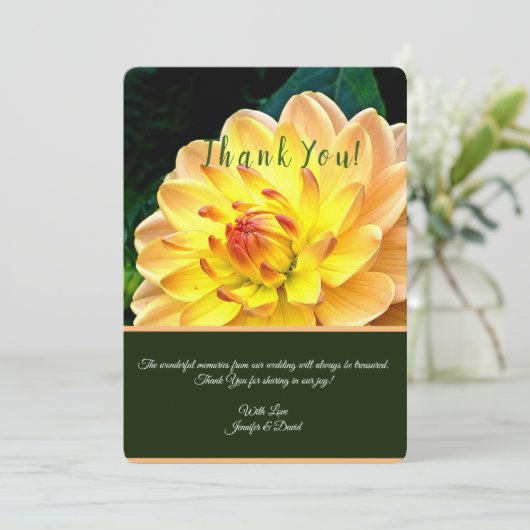 Floral Custom Bedankt Card (Staand voorkant)