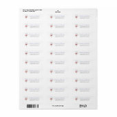 Floral Custom Bruiloft Retouradres Label (Full Sheet)