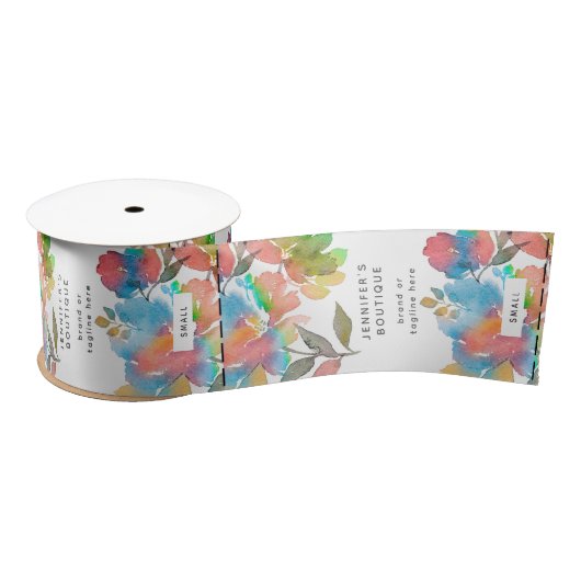 Floral Custom Business Garment Care Satijnen Lint (Spoel)