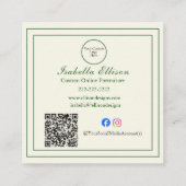 Floral Custom Business "Thank You" Insert Card Vierkante Visitekaartje (Achterkant)