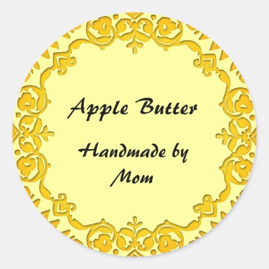 Floral Custom Canning of Soap Label Yellow (Voorkant)