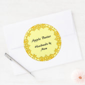 Floral Custom Canning of Soap Label Yellow (Envelop)