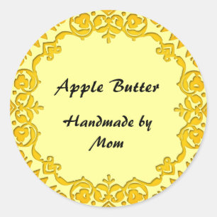  Floral Custom Canning of Soap Label Yellow