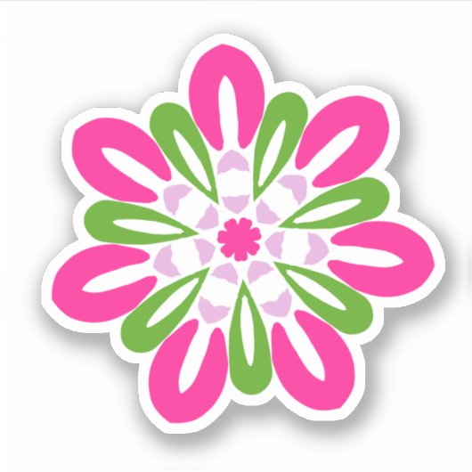 Floral Custom-Cut Vinyl Stickers (Voorkant)