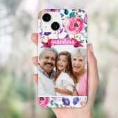 Floral Custom Foto Gift voor Oma Case-Mate iPhone Case