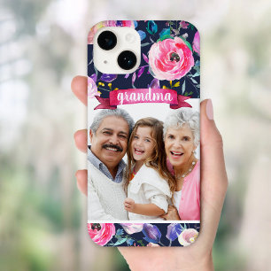  Floral Custom Foto Gift voor Oma Case-Mate iPhone 14 Hoesje