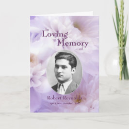 Floral Custom Foto in Loving Memory Kaart