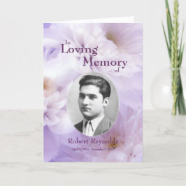 Floral Custom Foto in Loving Memory Kaart