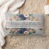  Floral Custom Geboortedatum Naam Baby Girl Kussen (Deken)