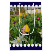 Floral Custom Gift Bag Medium Cadeauzakje (Achterkant)