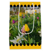 Floral Custom Gift Bag Medium Cadeauzakje (Achterkant)