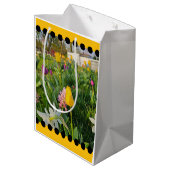 Floral Custom Gift Bag Medium Cadeauzakje (Achterkant Gekanteld)