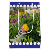 Floral Custom Gift Bag Medium Cadeauzakje (Achterkant)