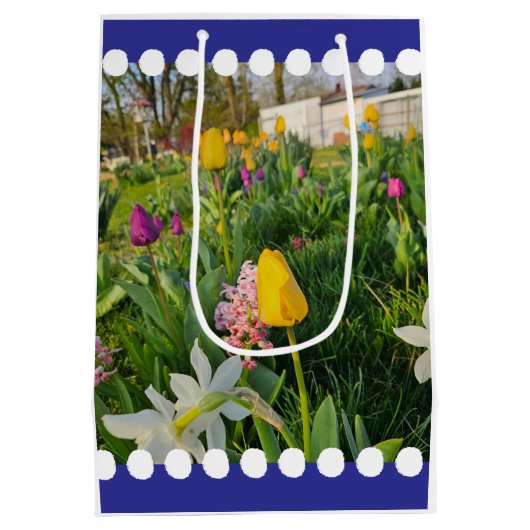 Floral Custom Gift Bag Medium Cadeauzakje (Achterkant)