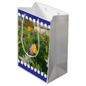 Floral Custom Gift Bag Medium Cadeauzakje (Achterkant Gekanteld)