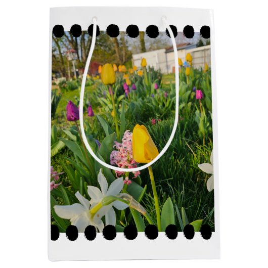 Floral Custom Gift Bag Medium Cadeauzakje (Voorkant)