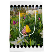 Floral Custom Gift Bag Medium Cadeauzakje (Achterkant)