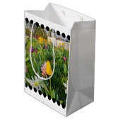 Floral Custom Gift Bag Medium Cadeauzakje (Achterkant Gekanteld)
