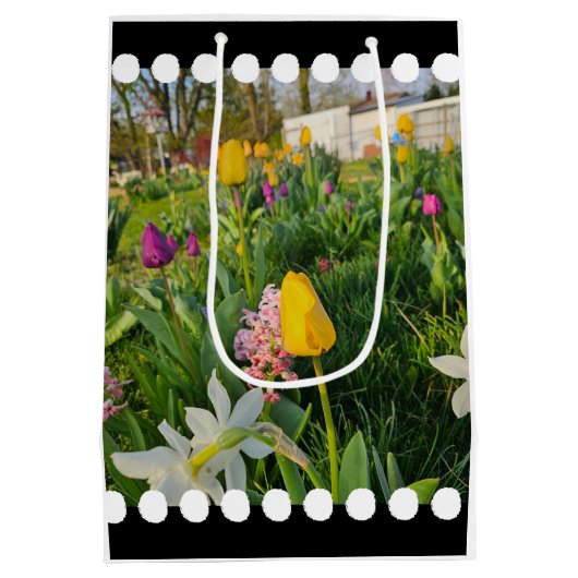 Floral Custom Gift Bag Medium Cadeauzakje (Achterkant)