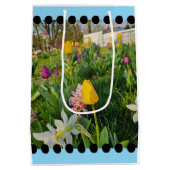 Floral Custom Gift Bag Medium Cadeauzakje (Achterkant)