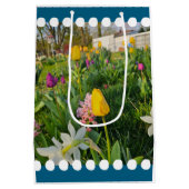 Floral Custom Gift Bag Medium Cadeauzakje (Achterkant)