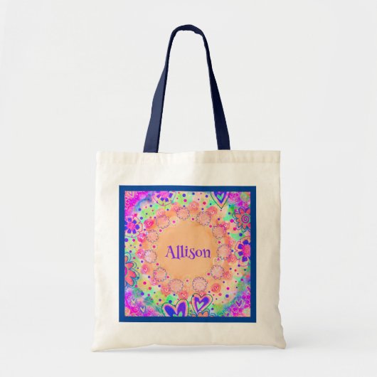  Floral Custom Inspirivity Canvas tas (Voorkant)