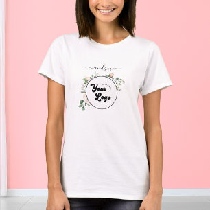 Floral Custom Logo Business Salon Haarstylist T-shirt