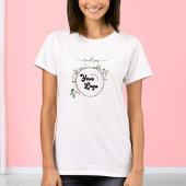 Floral Custom Logo Business Salon Haarstylist T-shirt