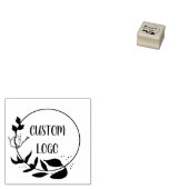 Floral Custom Logo Elegante ronde rubberen stempel (Gestempeld)