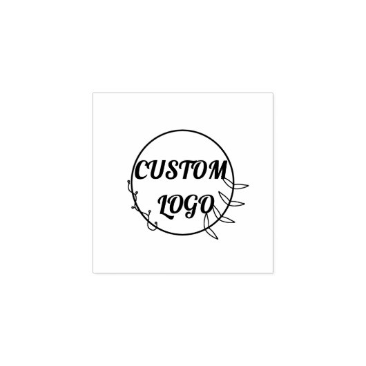 Floral Custom Logo Rubber Stamp Rubberstempel (Afrduk)