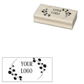 Floral Custom Logo Rubber Stempel (Gestempeld)