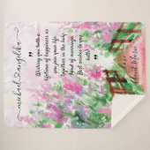 Floral Custom Message Blanket for the Passen getro Sherpa Deken (Voorkant (horizontaal))