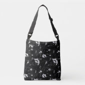 Floral Custom Monogram Crossbody Tas (Voorkant)