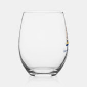 Floral Custom Name Book Club Wijnglas Zonder Voet (Rechts)