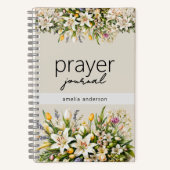 Floral Custom Name Christian Prayer Journal Notitieboek (Voorkant)