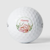  Floral Custom Name Golf Balls | mama Golfballen (Voorkant)