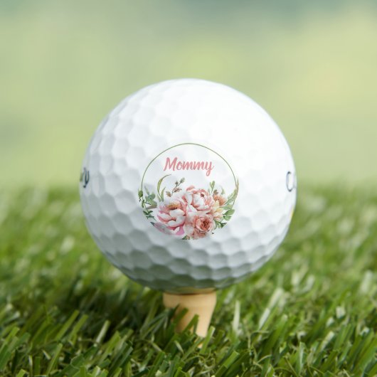  Floral Custom Name Golf Balls | mama Golfballen (Insitu Shirt)