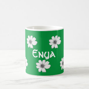 Floral Custom Name Irish Green Koffiemok