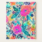 Floral Custom Name Planner voor Werk, School (Achterkant)